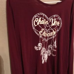 Long sleeve thin light weight shirt